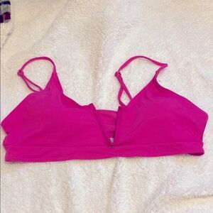 SHEIN Pink V-Neck Bralette Intimates
